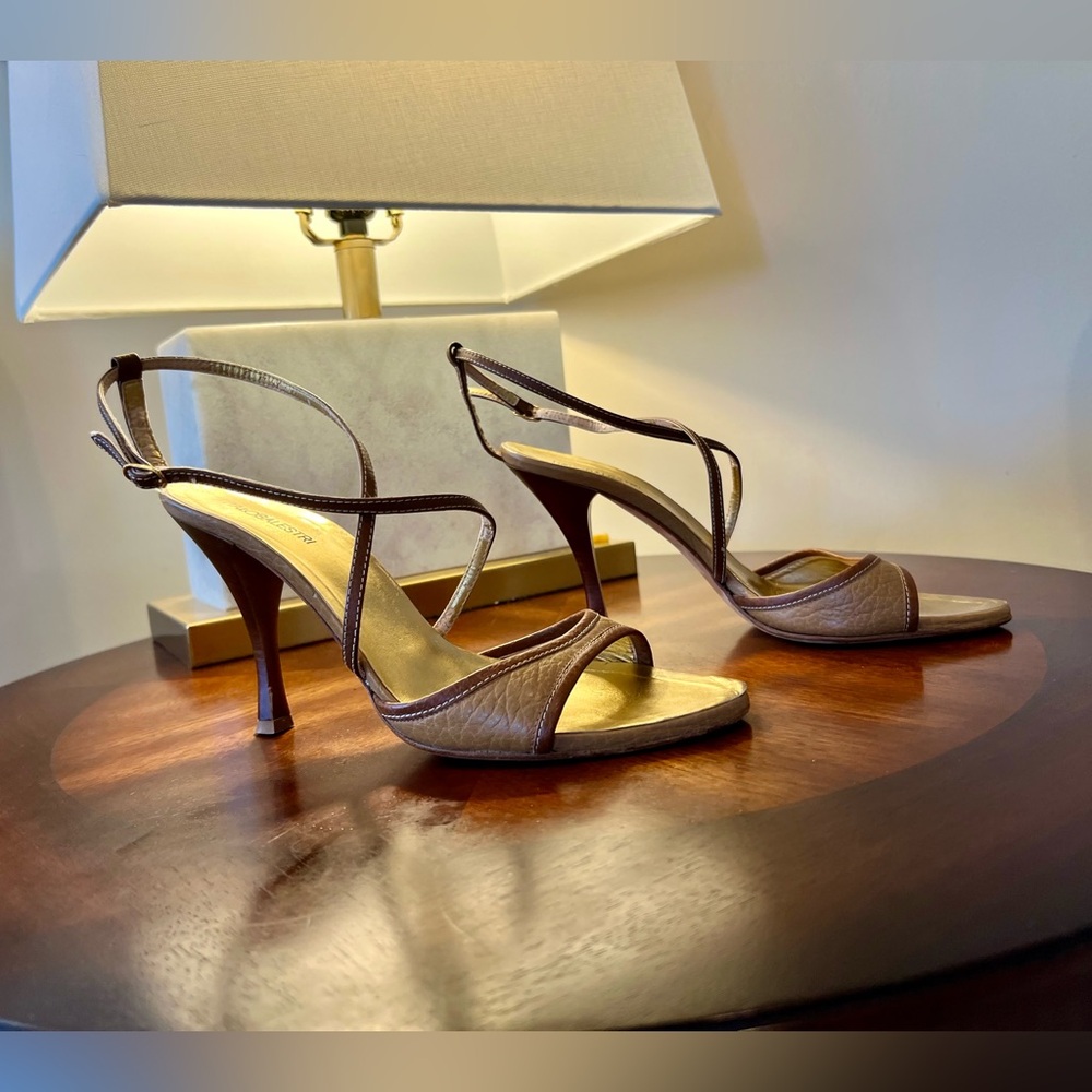 Italo Balestri Two tone Brown Strappy Heels